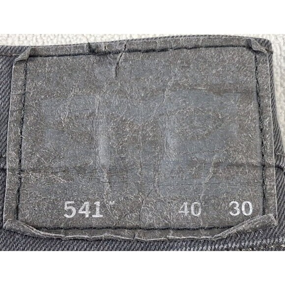 Levi's 541 Athletic Fit Jeans Mens 40x30 Dark Wash Straight Denim Pants - Picture 6 of 12